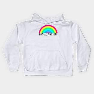 Social Anxiety Rainbow Kids Hoodie